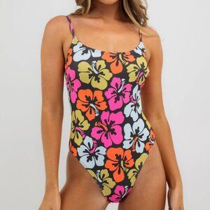 Rip Curl Hibiscus Heat Cheeky One Piece Swimsuit - Size XS